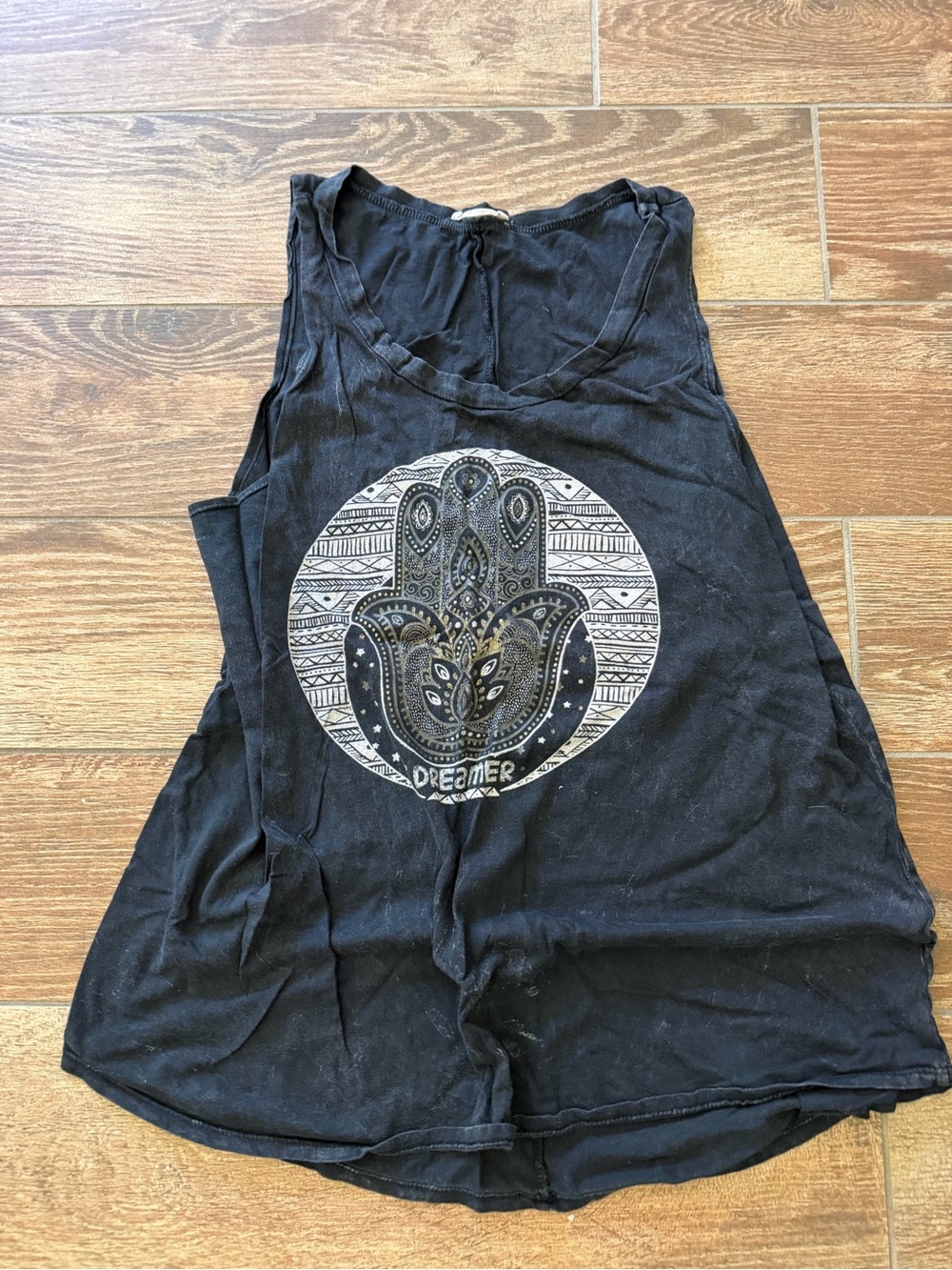 Casual black burnout tank